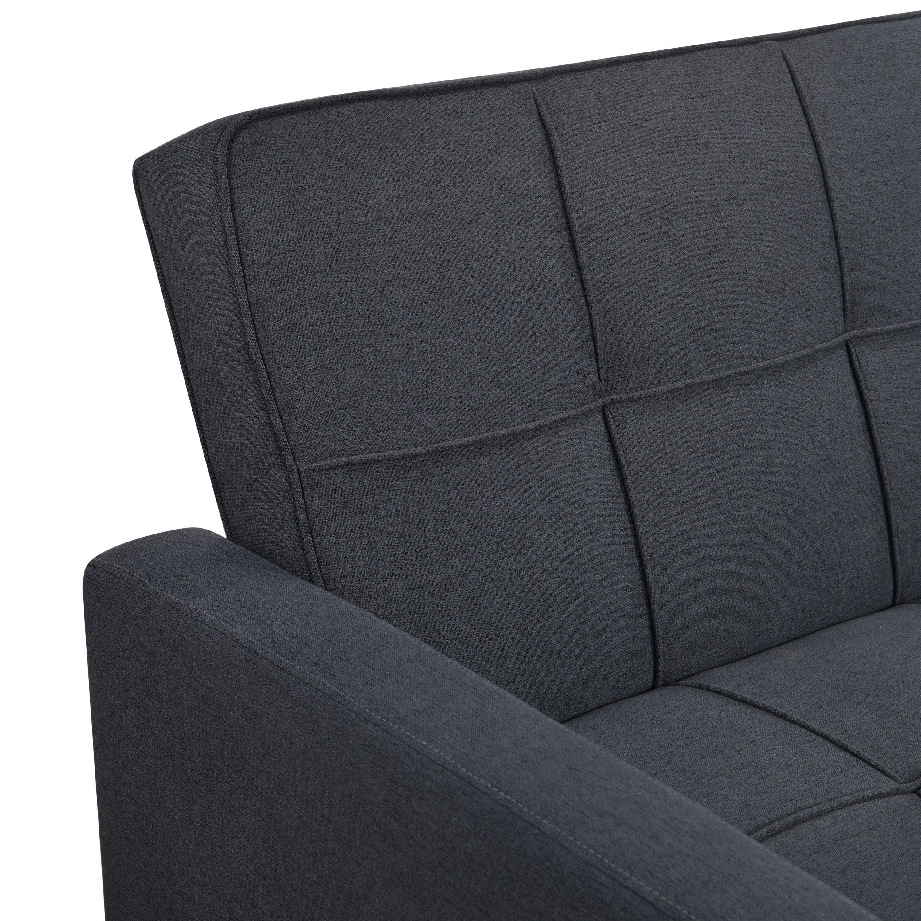 83' Oversized Upholstered Sofa Bed W/Pull Out Couch Bed & Adjustable Backrest,3 Seaters Sofa & Couch Convertible Sleep Sofabed for Home Apartment Living Room,Light Gray,Dark Blue