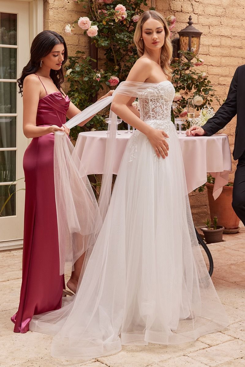 STRAPLESS A-LINE BRIDAL GOWN CDCD827W