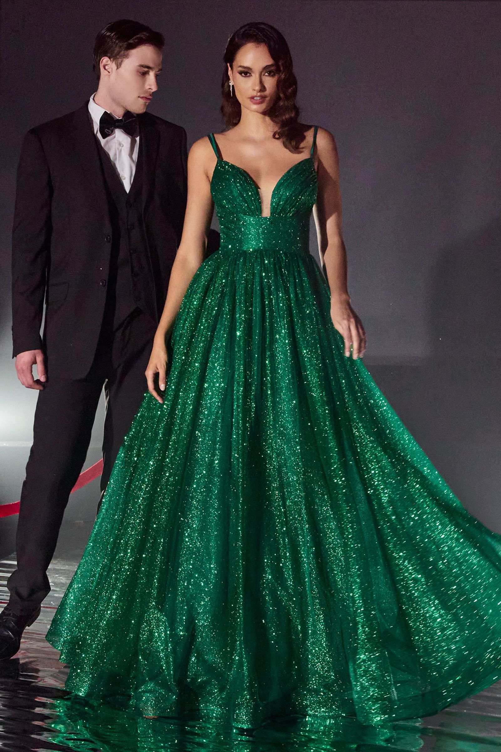 Radiant Magnificent Layered Graduation Glitter Tulle Ball Gown - CDCD996