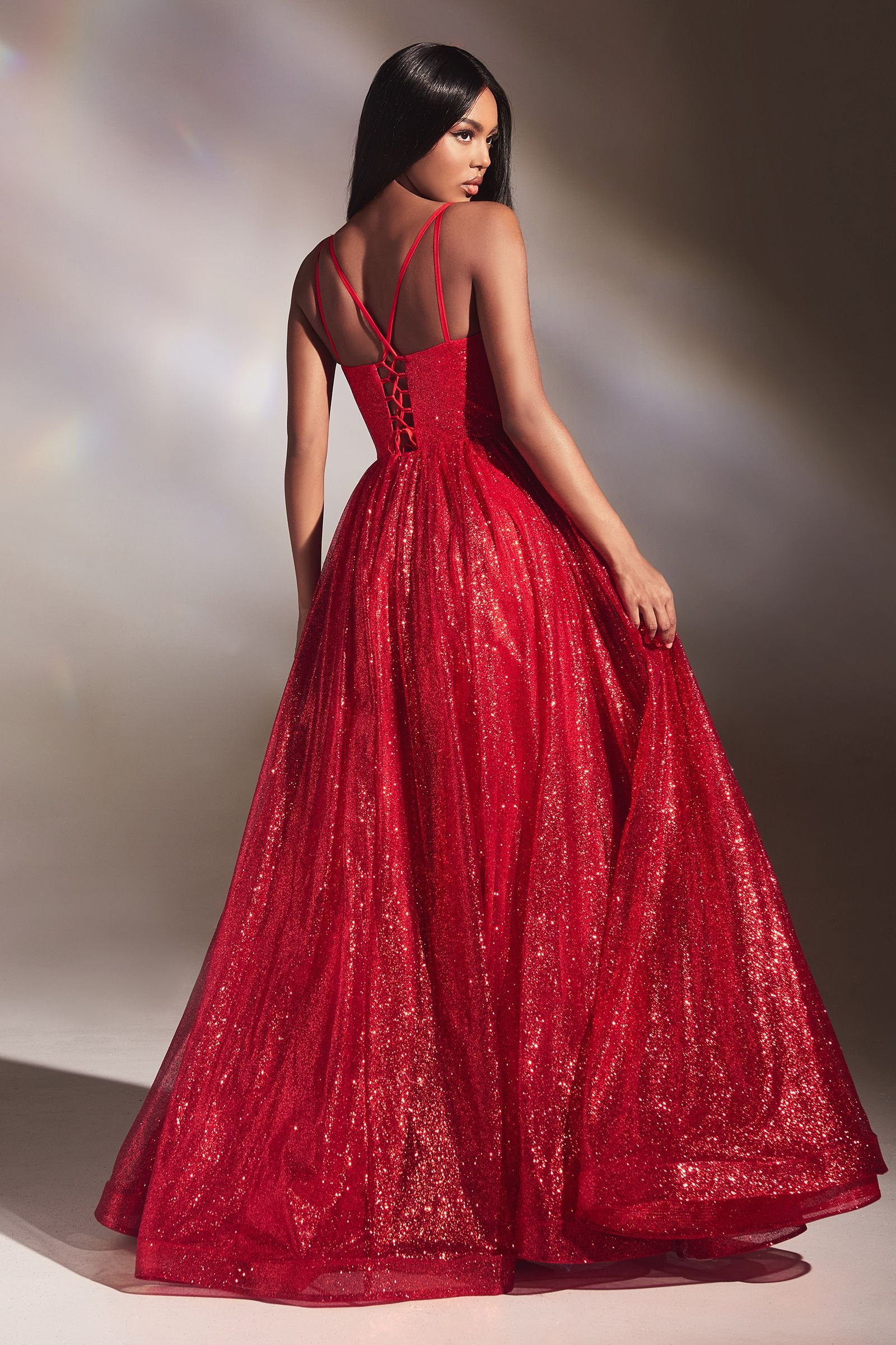 Radiant Magnificent Layered Graduation Glitter Tulle Ball Gown - CDCD996