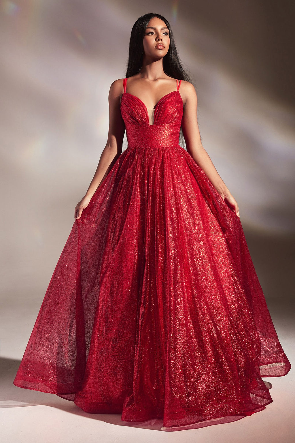 Radiant Magnificent Layered Graduation Glitter Tulle Ball Gown - CDCD996