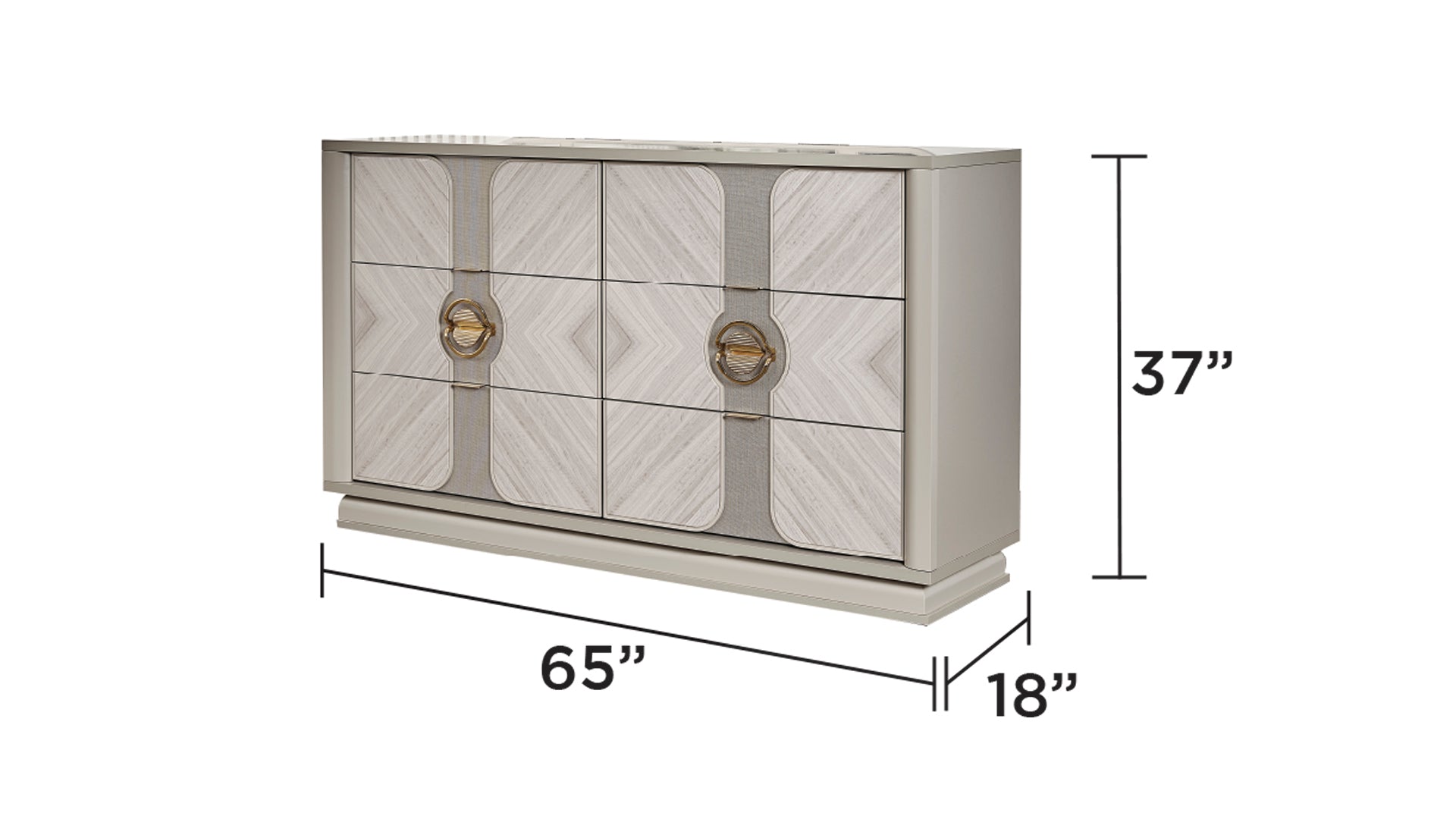 Eternity Traditional Style 5 Pc King Bedroom Set Made with Wood and Gold Accents in Beige(NJ INVENTORY)