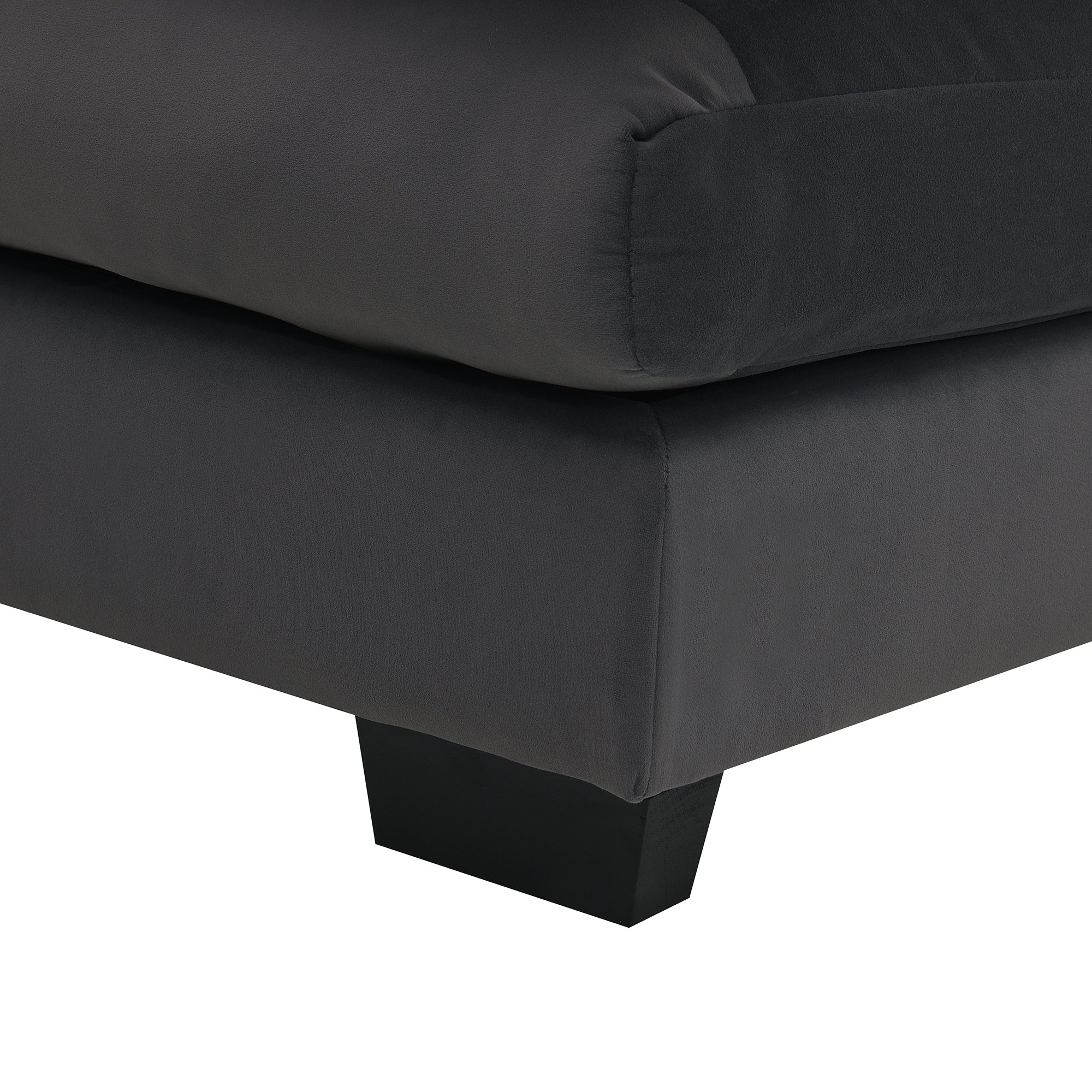 Modern U-shaped Sectional Sofa with Waist Pillows, 6-seat Upholstered Sleeper Sofa with Chaise Lounge in Velvet, 109.8*55.9', Gray