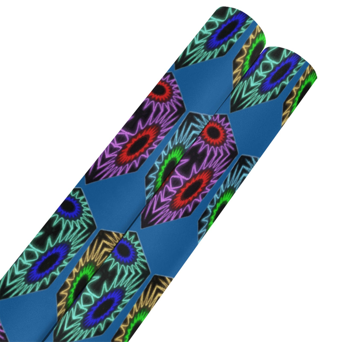 Colorful Cubes 2 Rolls of Gift Wrapping Paper (Made in USA)