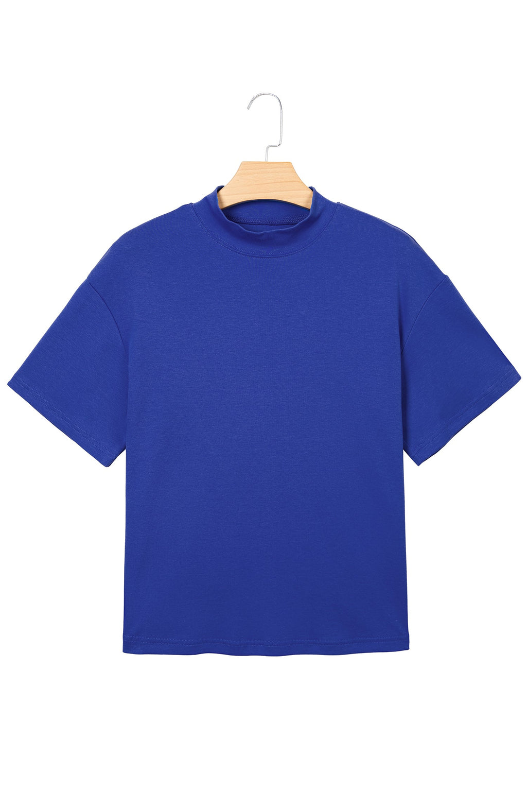 Oversized Solid Color High Neck Tee