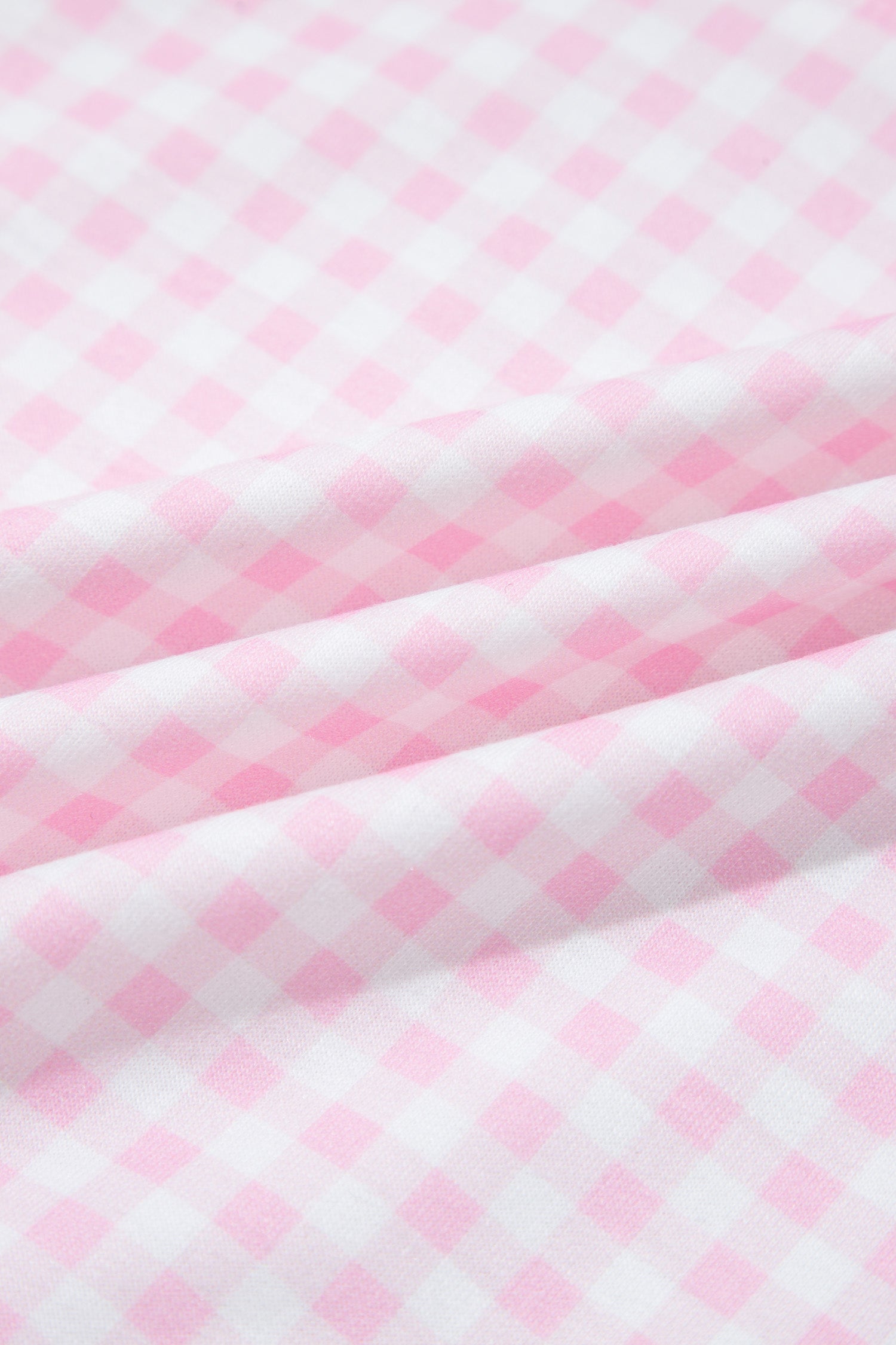 Gingham Half Zip Top & Elastic Waist Shorts Set