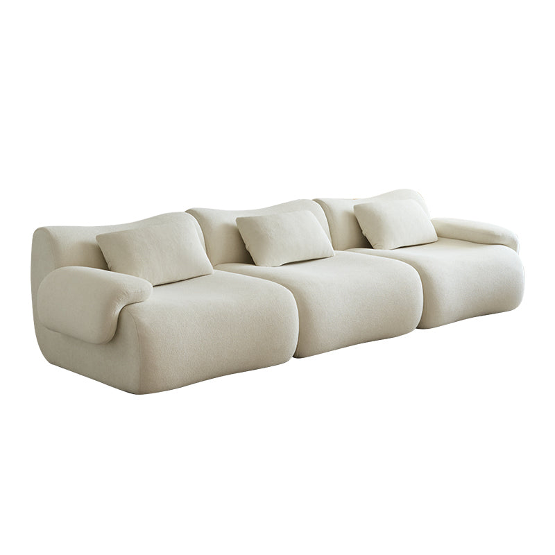 Modular Sectional Sofa, Compressed Sectional Sofa Modern Minimalist Style Couch, Bedroom, Comfy Compressed Sofa Couch Space-Efficient Design-White