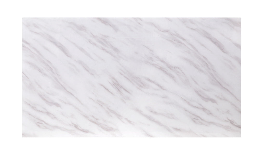 Zander - Printed Faux Marble Top & Mirrored Table - Marble