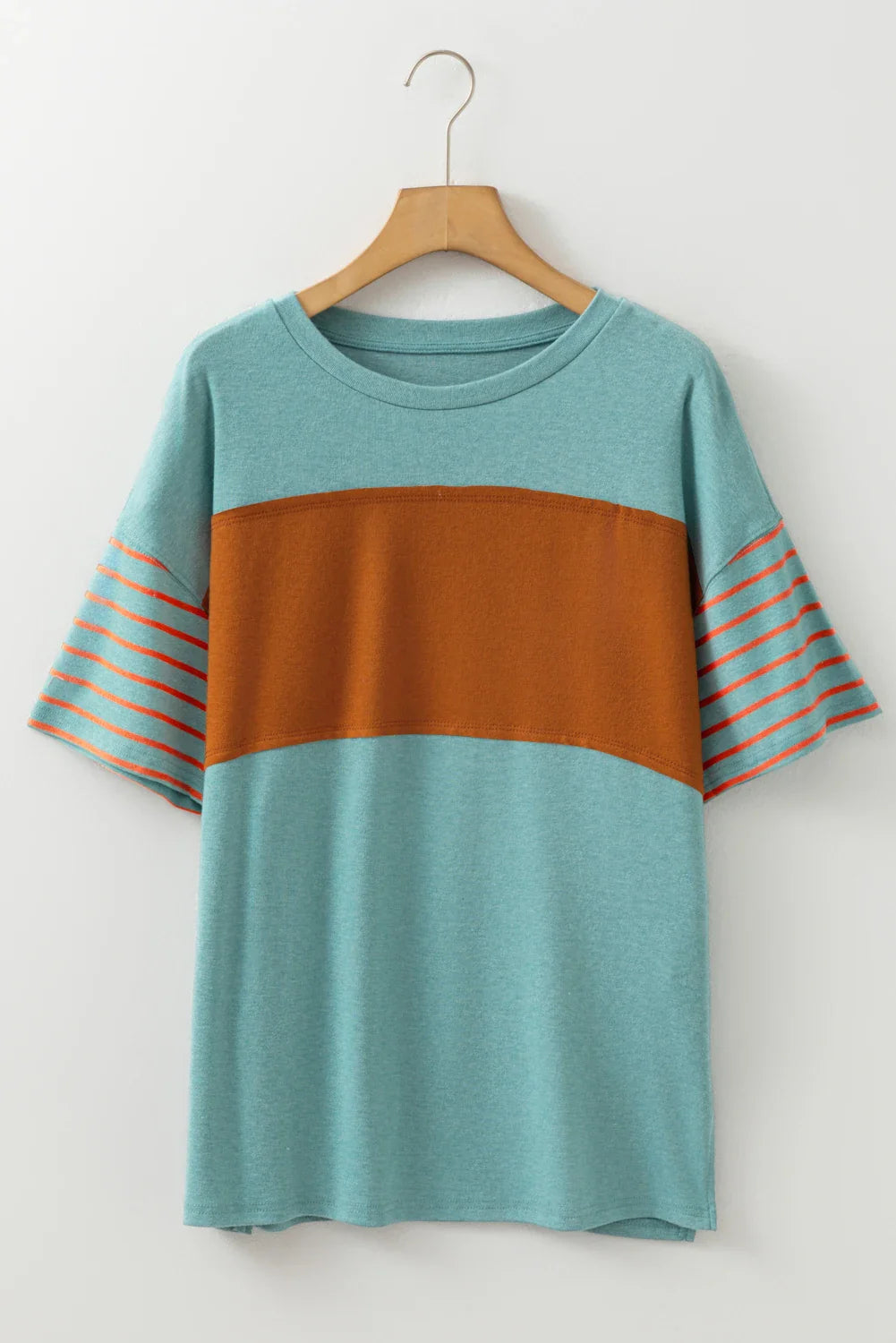 Colorblock Stripe Short Sleeve T-Shirt