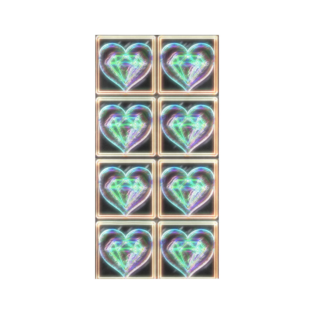 Electric Hearts Beach Towel - 30"x 60" (Made In USA)