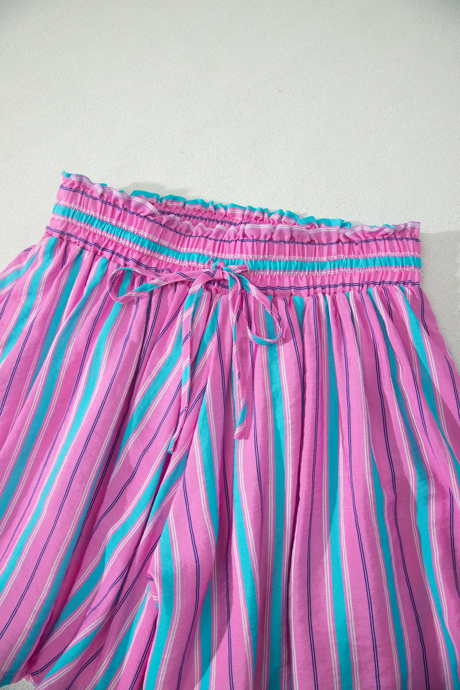 Stripe Dolman Short Sleeve Blouse & Short Set