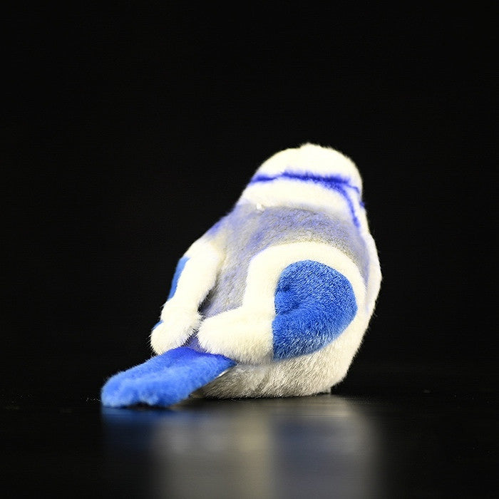 Plush Gray Blue Tit Toy – Soft Stuffed Bird Plush Doll