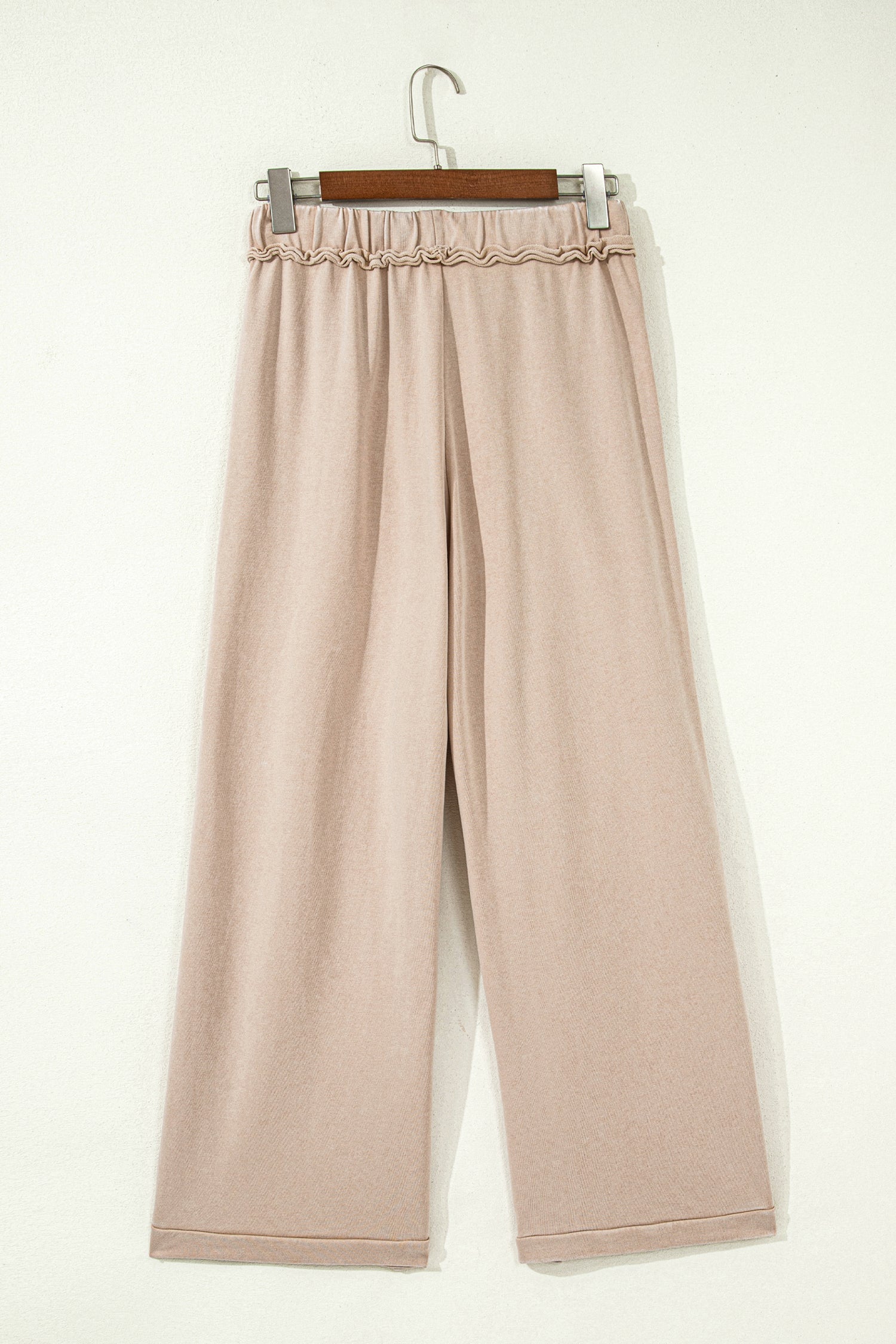 Solid Mineral Wash High Waist Wide Leg Pants