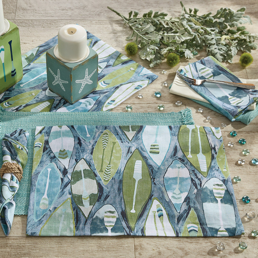 Colorful Canoes Napkin
