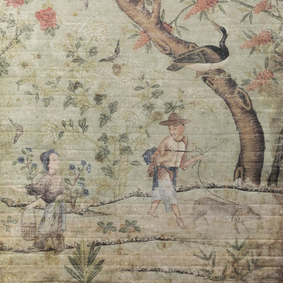 Chinoiserie Silk Screen Wall Decor Set