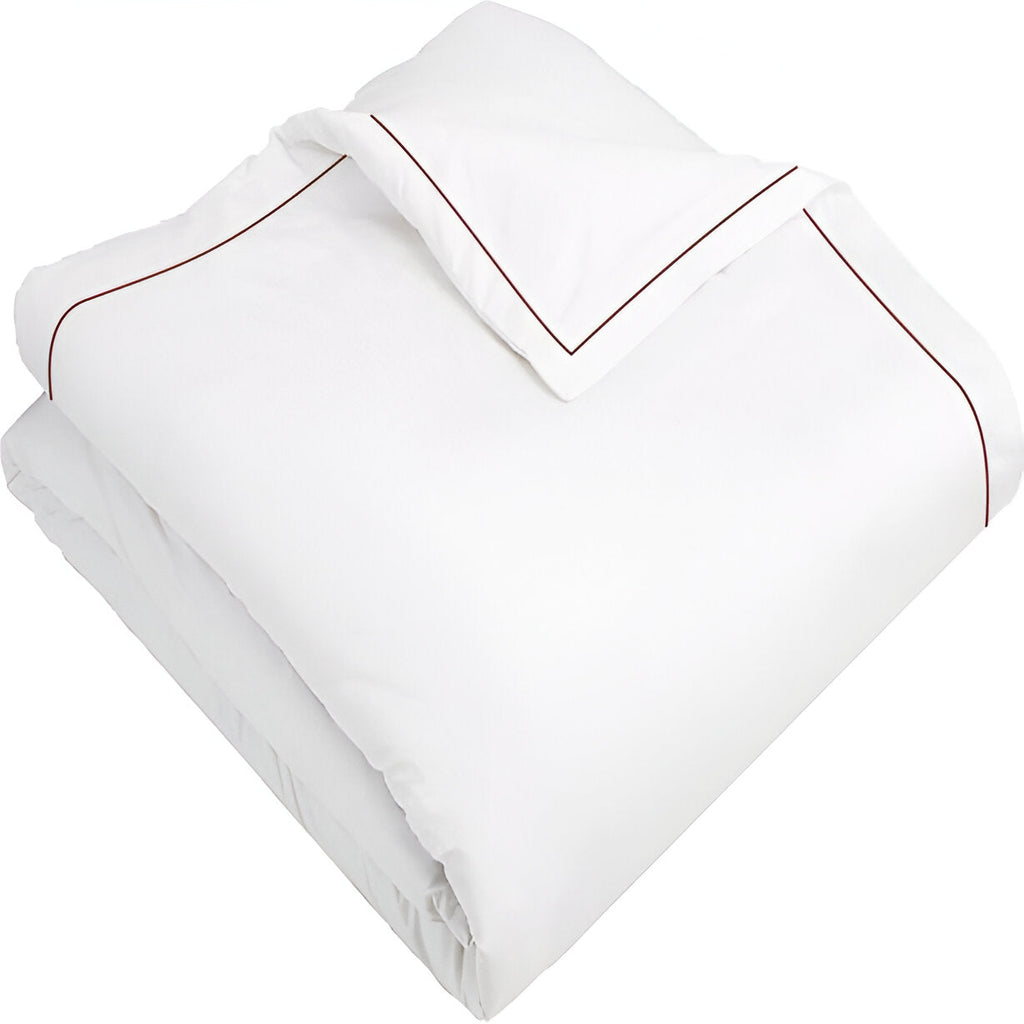 400TC Cotton Single Edge Embroidery Sateen Solid Duvet Cover Set