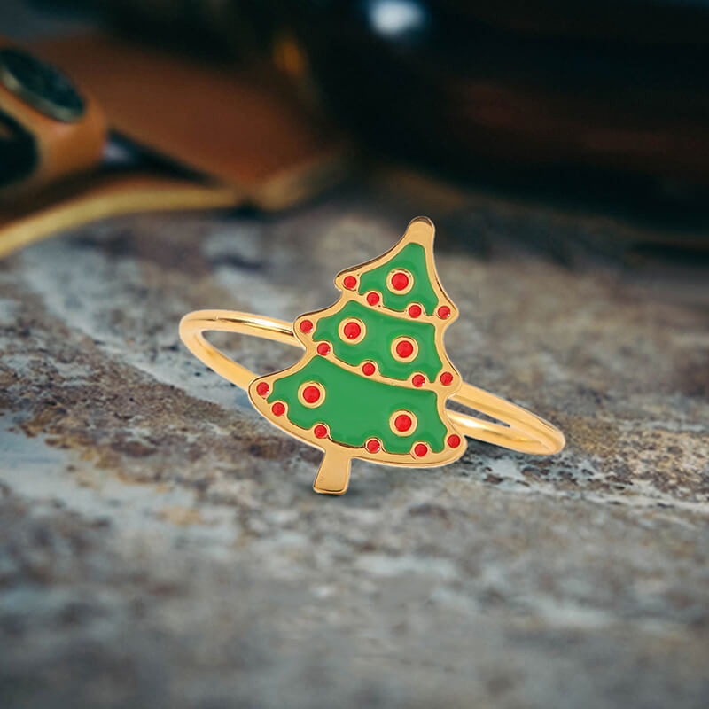 Christmas Cute Stainless Steel Open Ring