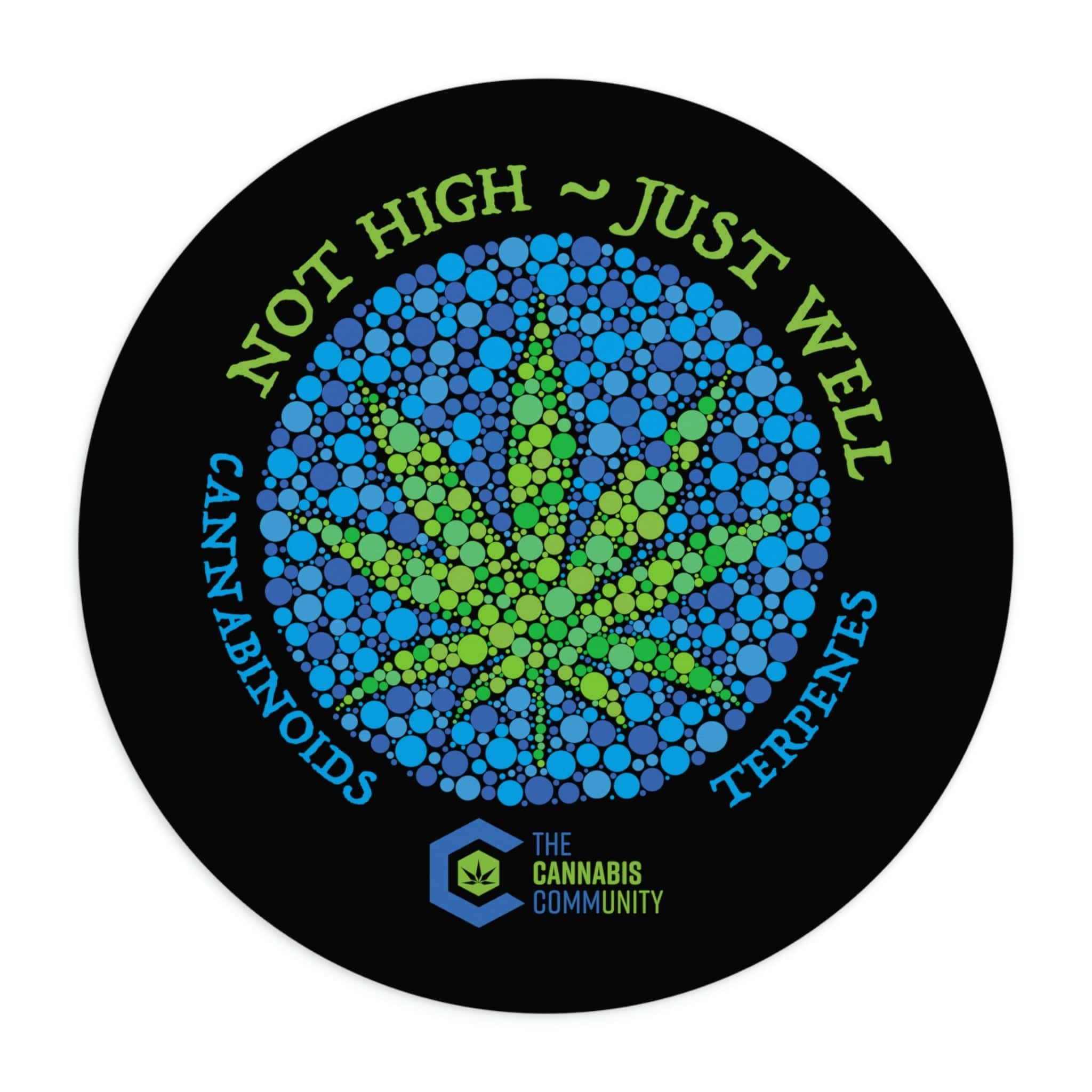Not High, Just Well Black Mouse Pad