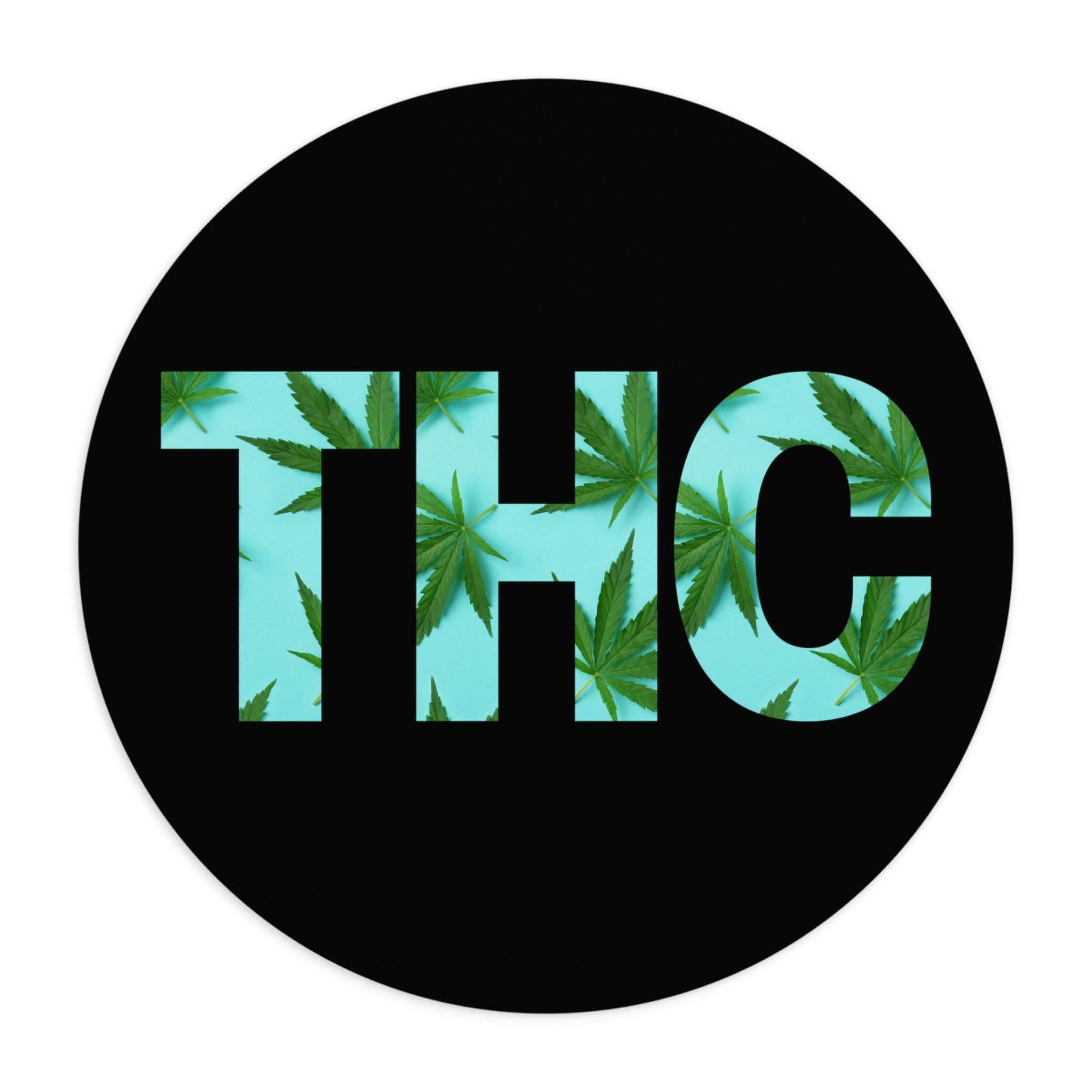 THC Marijuana Black Mouse Pad