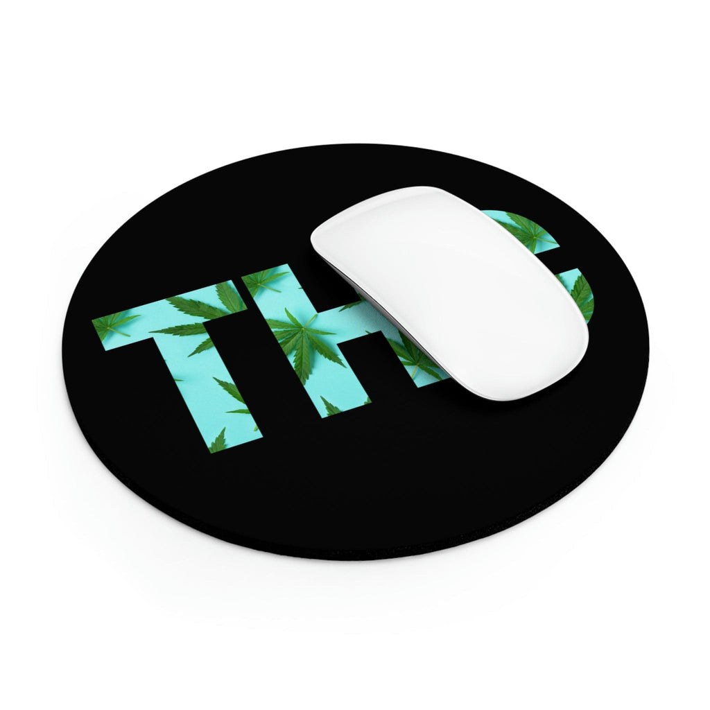 THC Marijuana Black Mouse Pad