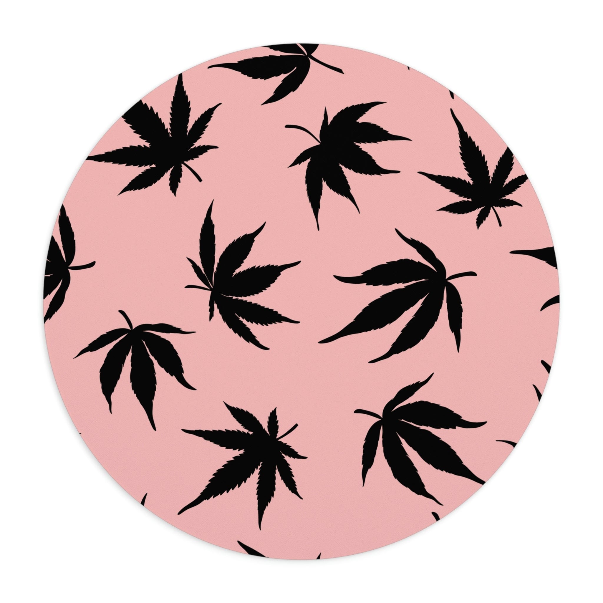 Marijuana Leaves Pink Mouse Pad