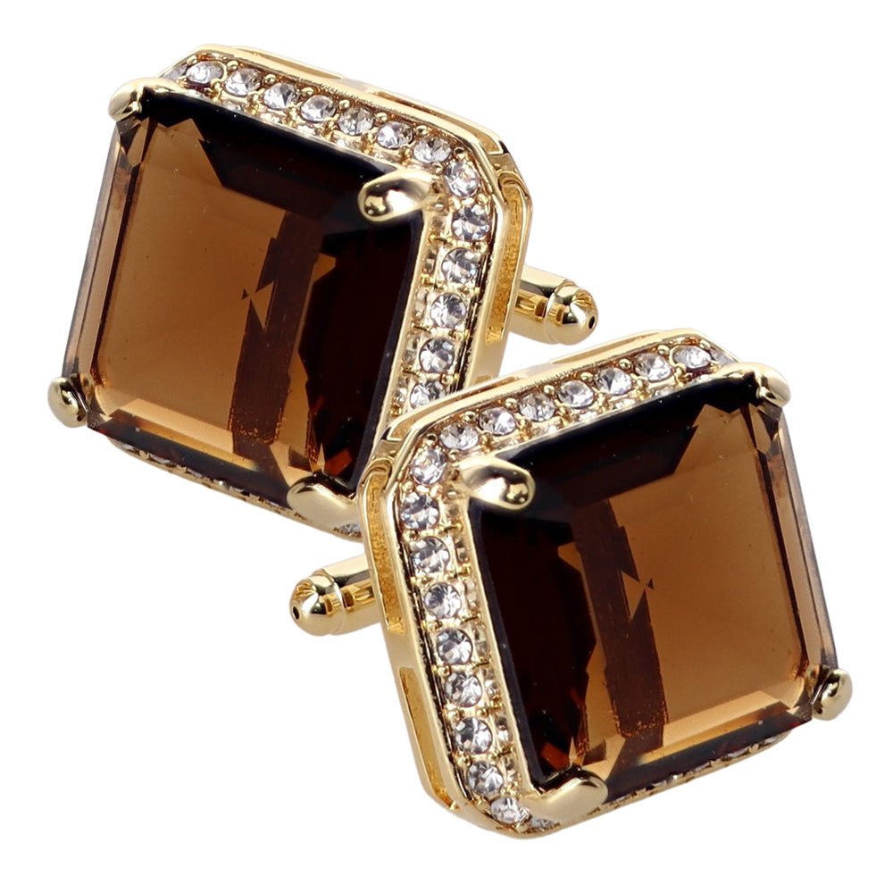 Vittorio Vico Large Big Square Crystal Colorstone Cufflinks: CL 70XX Series