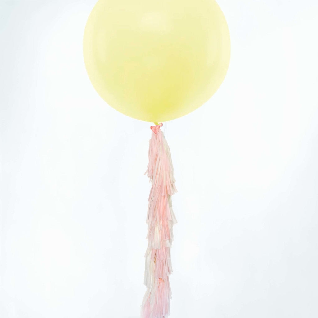 Pink and Yellow Pastel Paper Tassel Tail