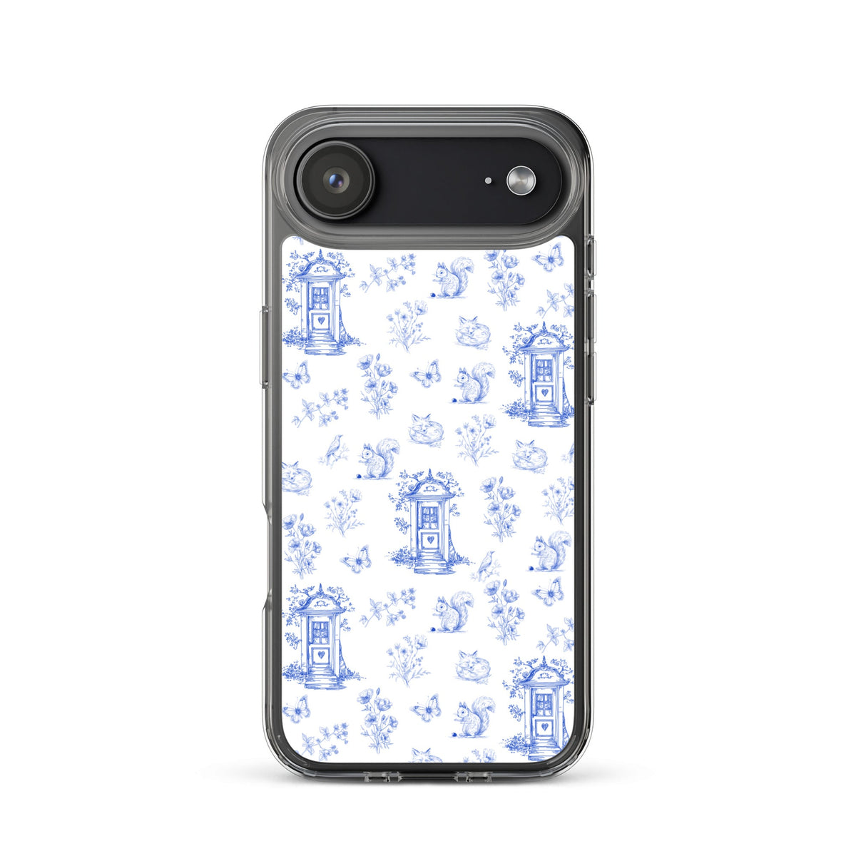 Vintage Blue Toile Door to Nature Clear Case for iPhone®