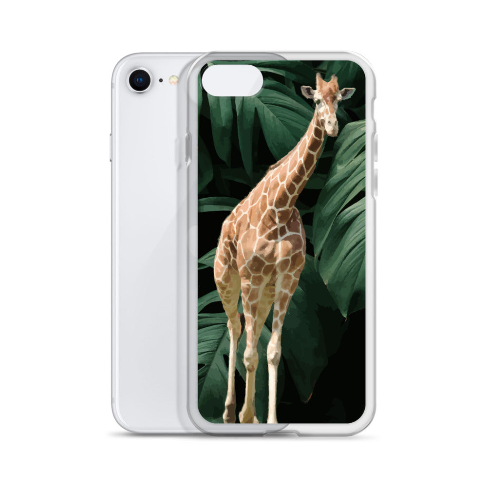 Tall Giraffe on Greenery Clear Case for iPhone®