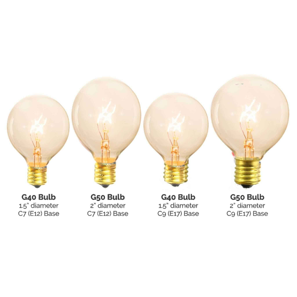 Clear G50 Globe Light Bulbs