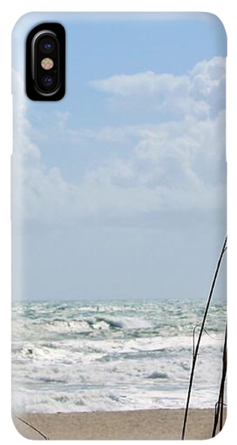 Cloudy Seaside with Tall Grasses - Phone Case