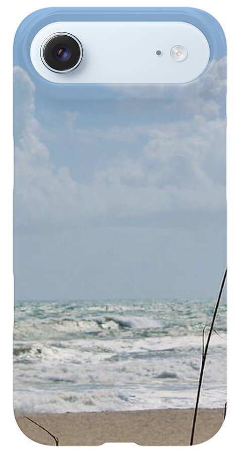 Cloudy Seaside with Tall Grasses - Phone Case