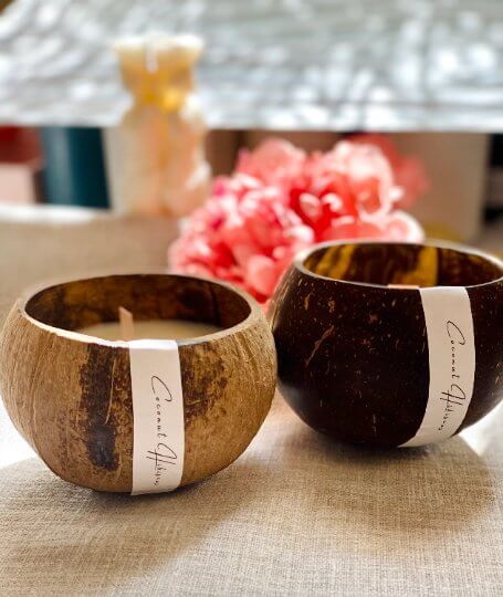 Coconut Wax Candle in Coconut Shell - Eco-Friendly and Sustainable Home Decor