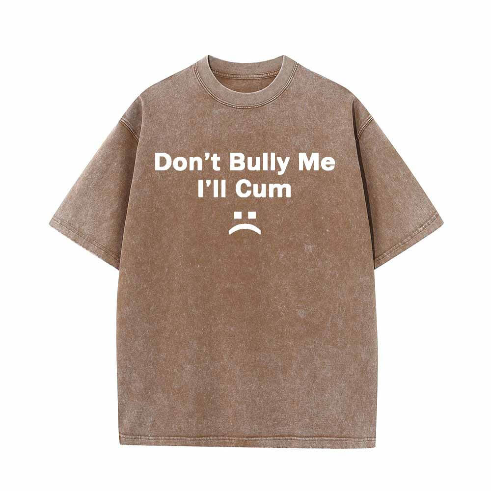 Multicolor Don’t Bully Me I’ll Cum Vintage Washed T-shirt