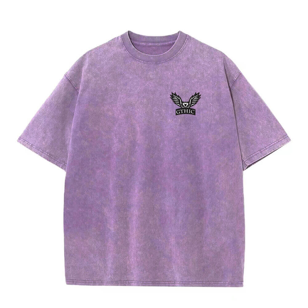 Multicolor Gthic Logo Vintage Washed T-shirt