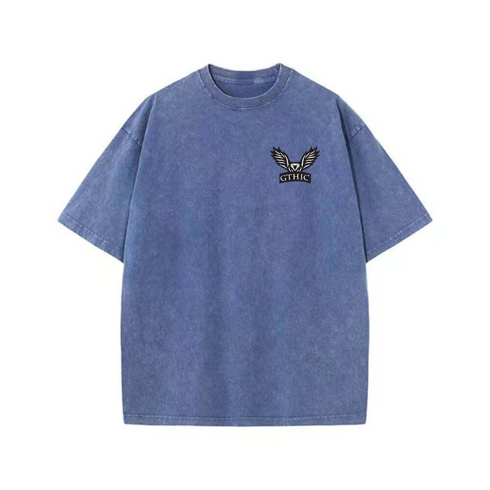 Multicolor Gthic Logo Vintage Washed T-shirt