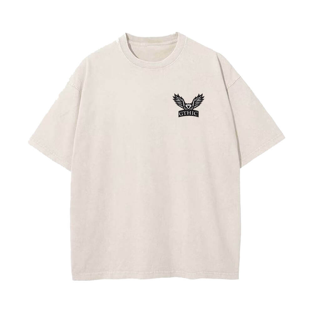 Multicolor Gthic Logo Vintage Washed T-shirt
