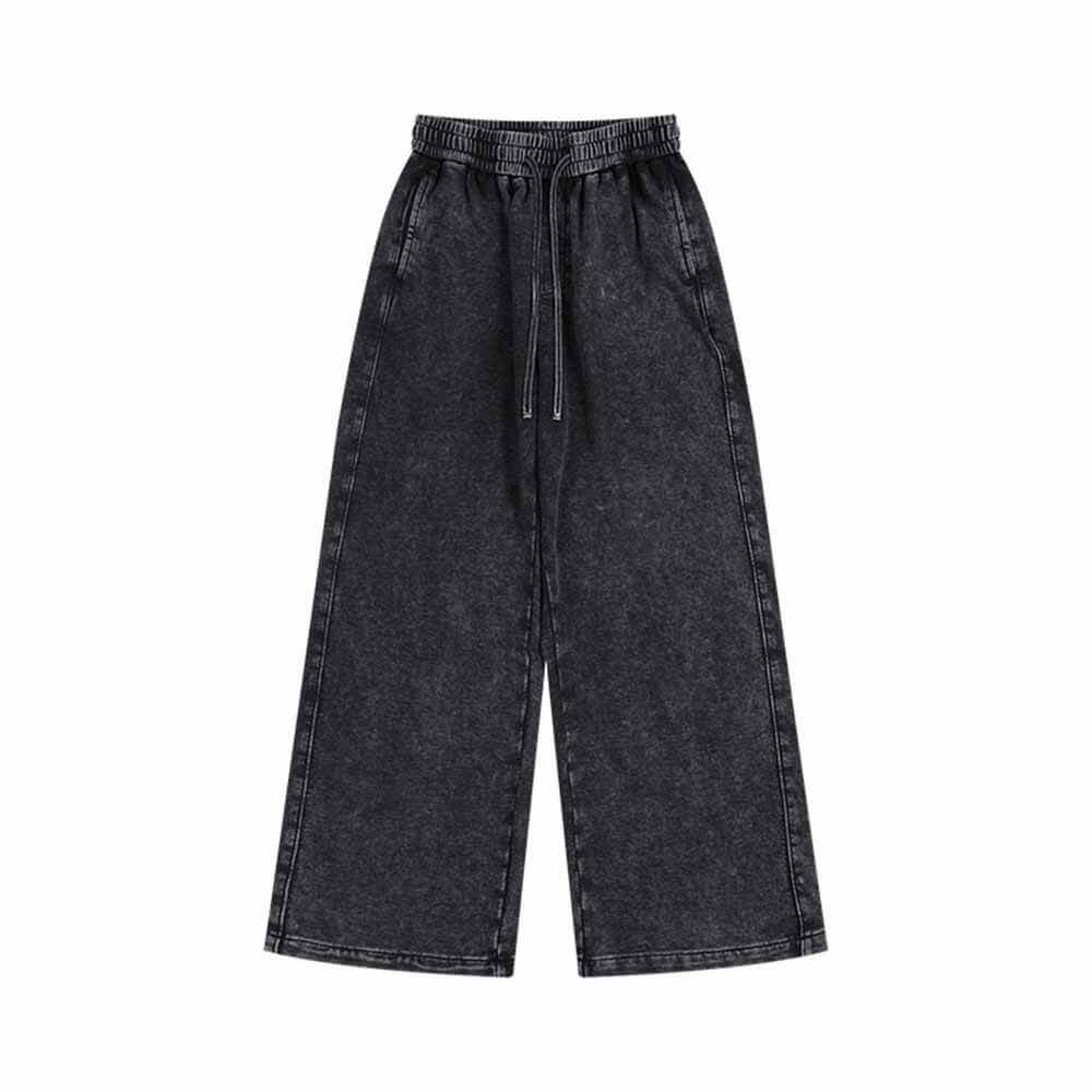 Multicolor Vintage Washed Crew Collar Sweatshirt Pants