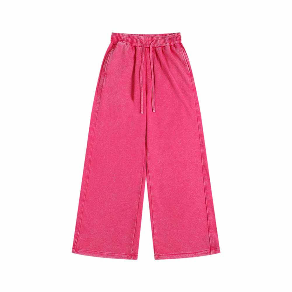 Multicolor Vintage Washed Crew Collar Sweatshirt Pants
