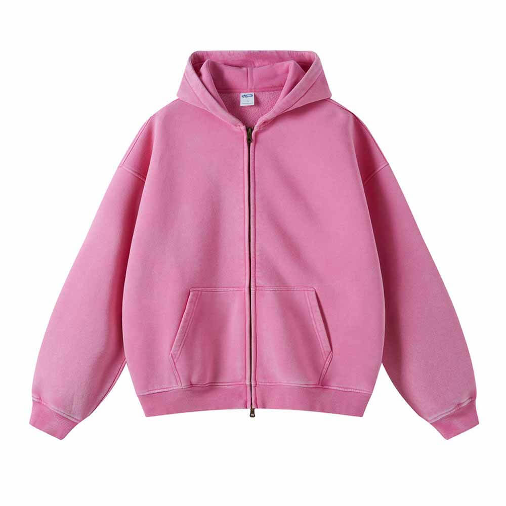 Multicolor Vintage Washed Hoodie And Pants Set