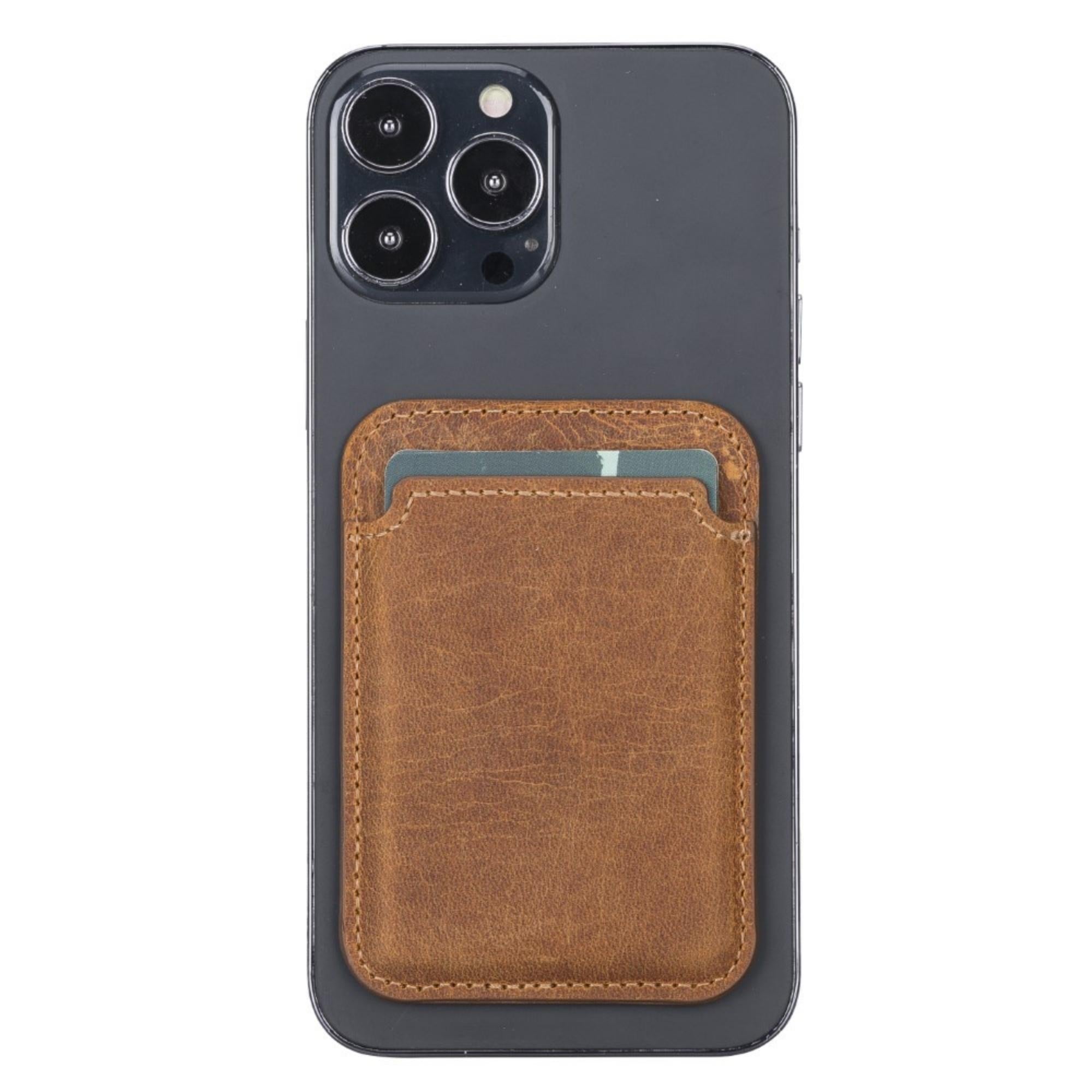Cortland Full-Grain Leather Card Holder Wallet with Magnet
