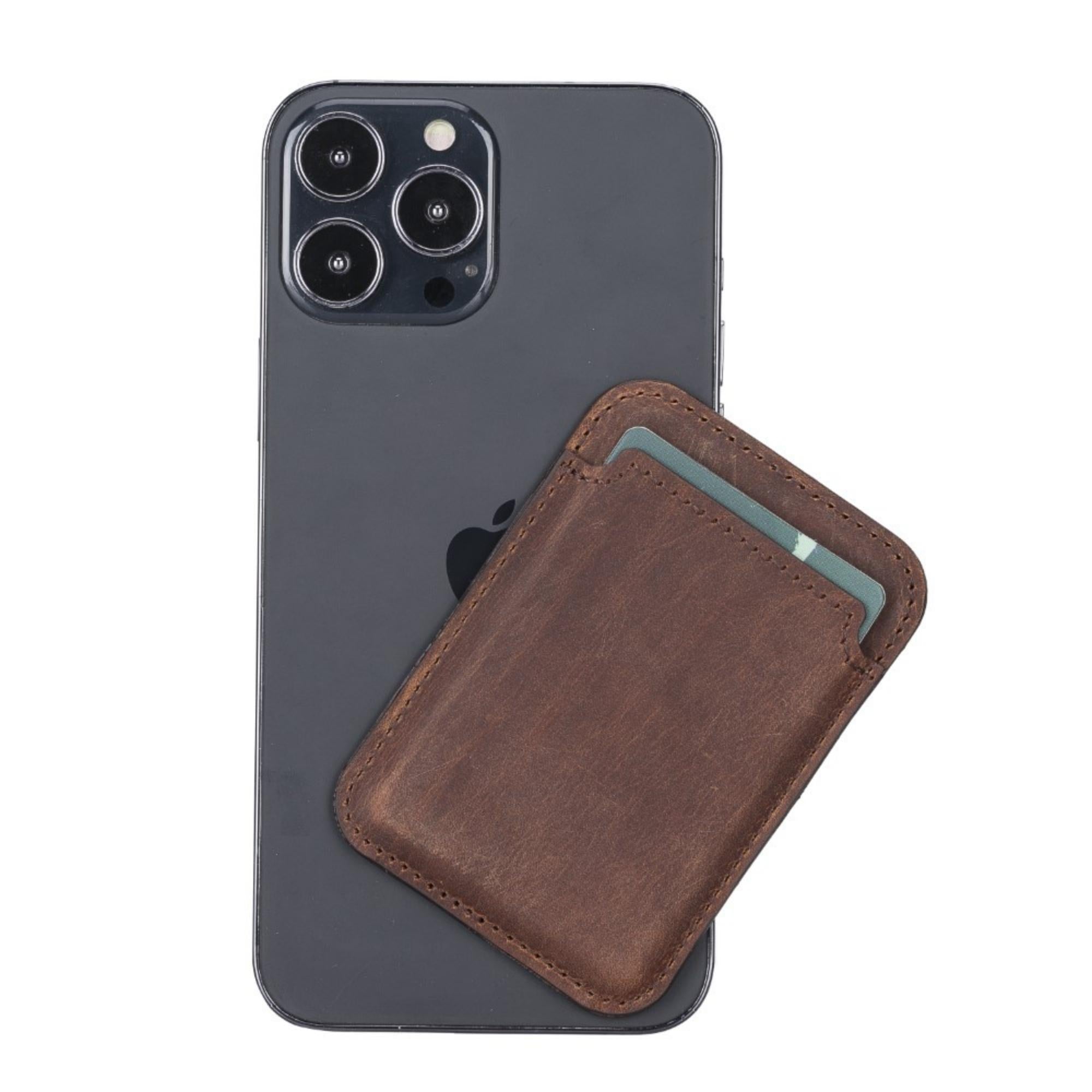 Cortland Full-Grain Leather Card Holder Wallet with Magnet