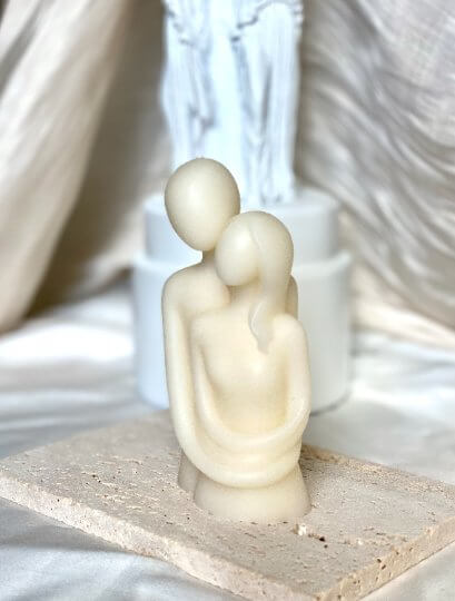 Cuddling Couple Handmade Scented Candle for Cozy Moments