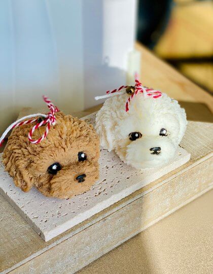 Cute Puppy Candle - Adorable Soy Wax Candle for Pet Lovers