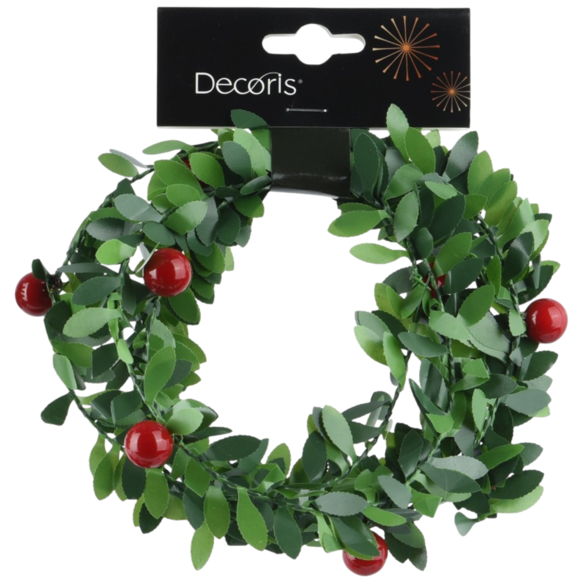 Whimsical Holly Garland - Berry Accents