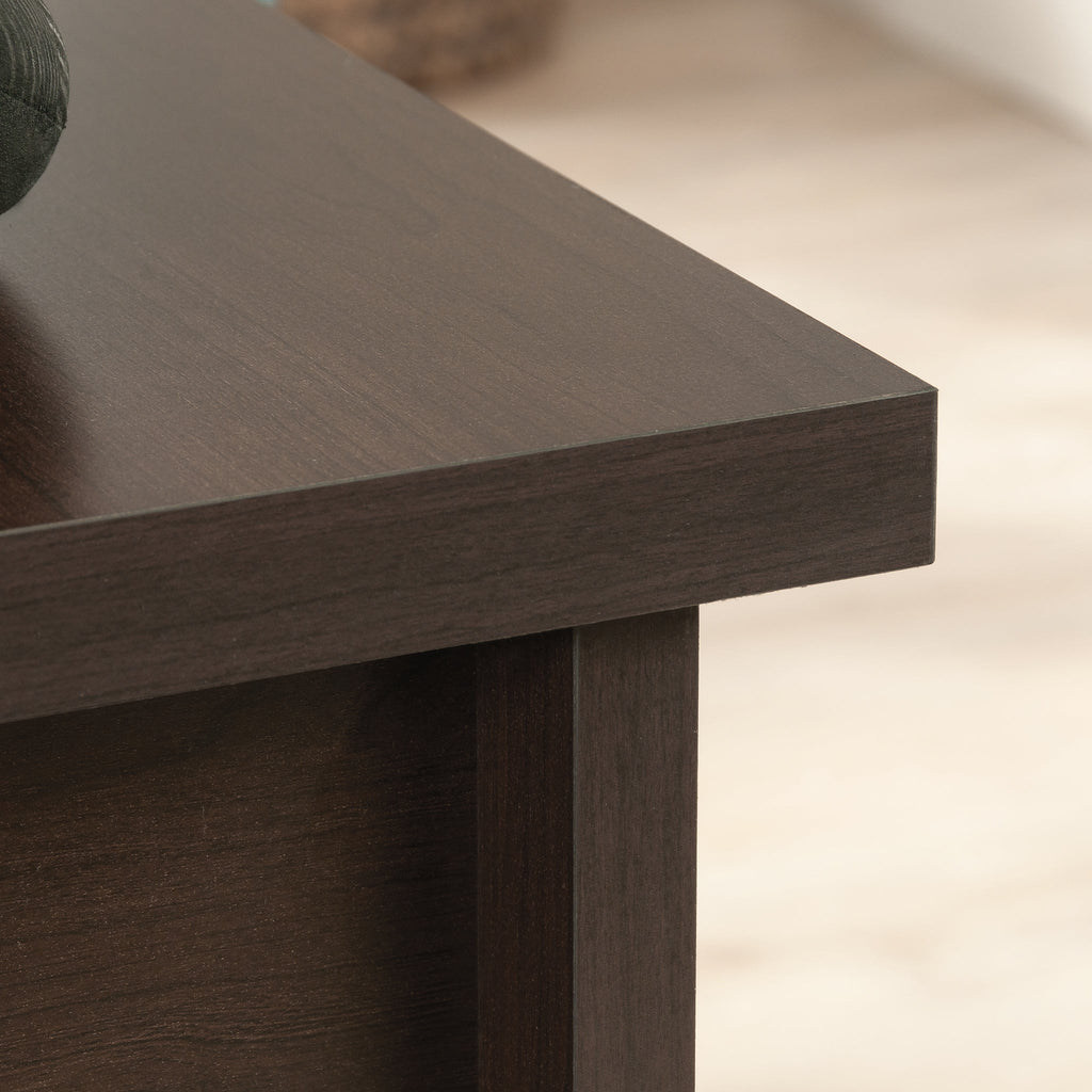 L-Shaped Desk, Brown finish
