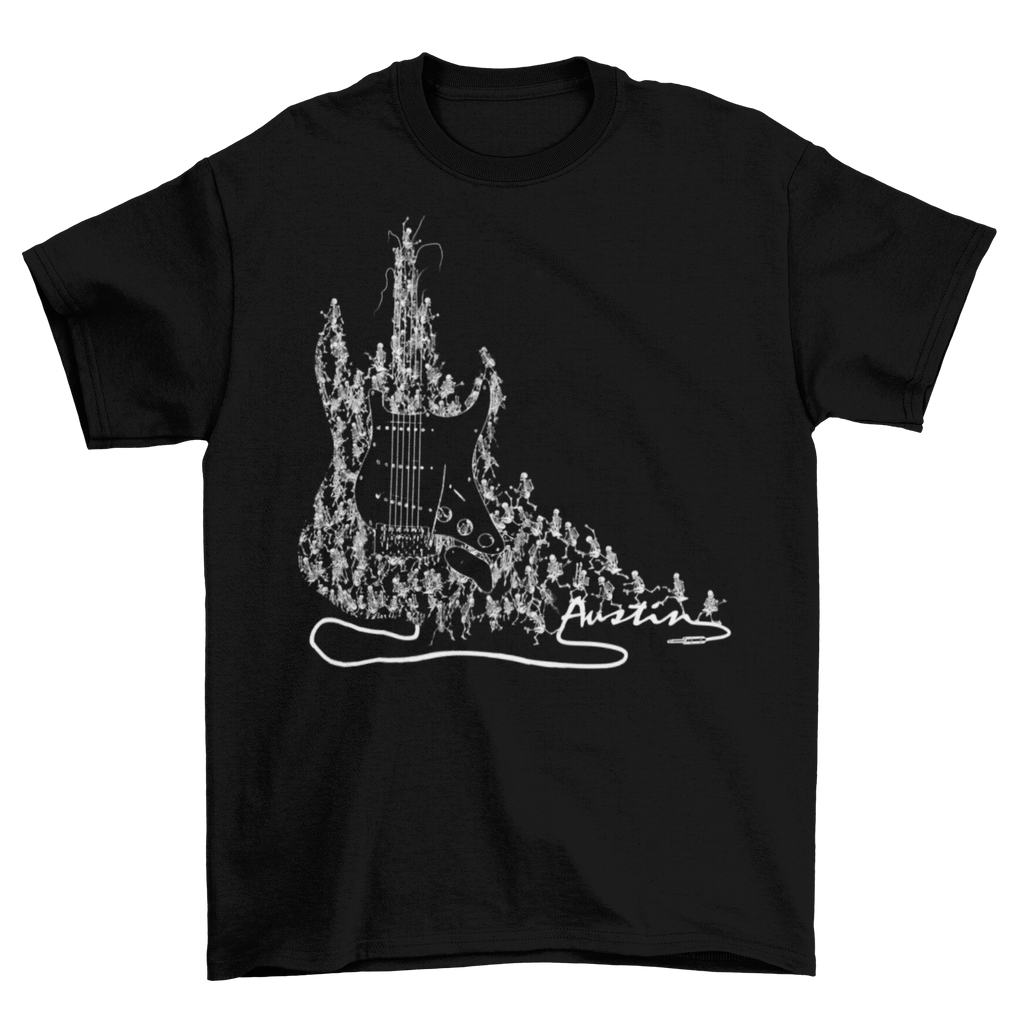 Graphic Austin Skeleton Guitar Design