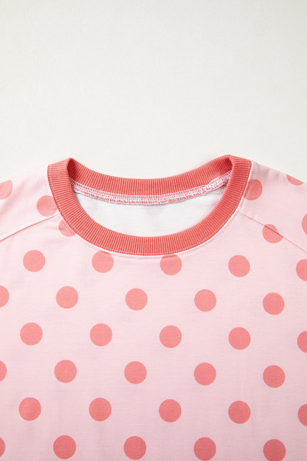 Colorblock Polka Dot Short Sleeve Tee