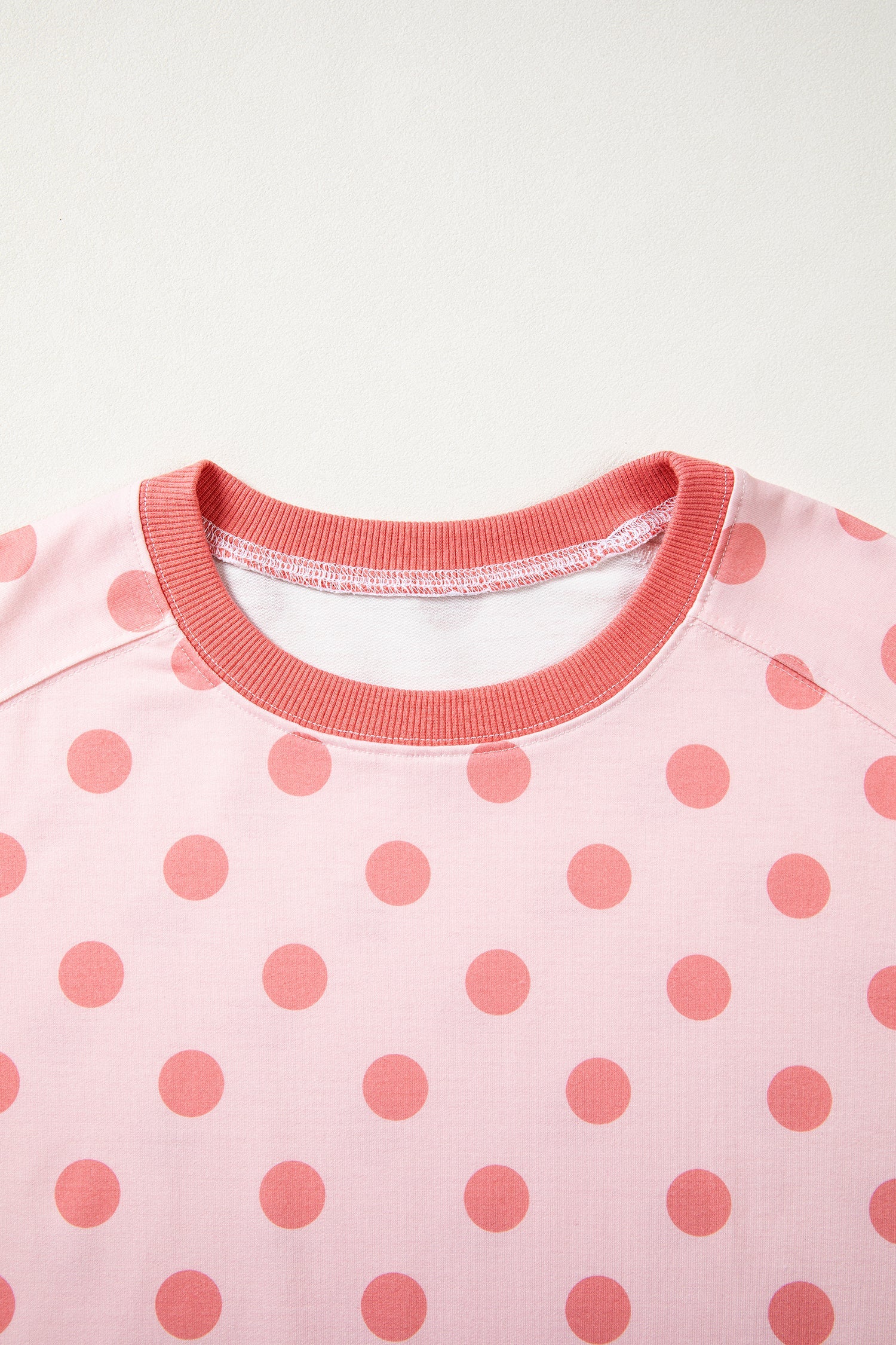 Colorblock Polka Dot Short Sleeve Tee