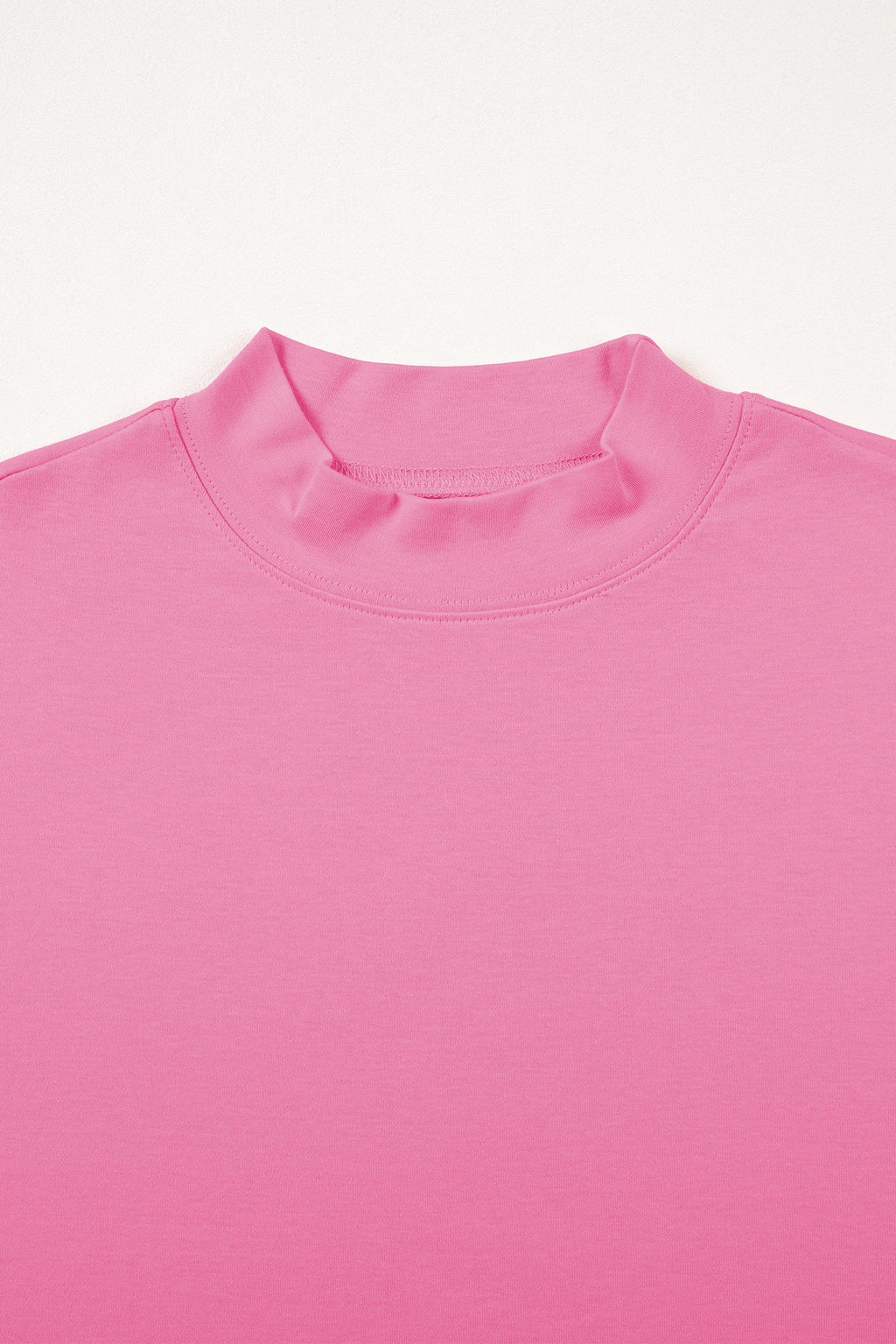 Oversized Solid Color High Neck Tee